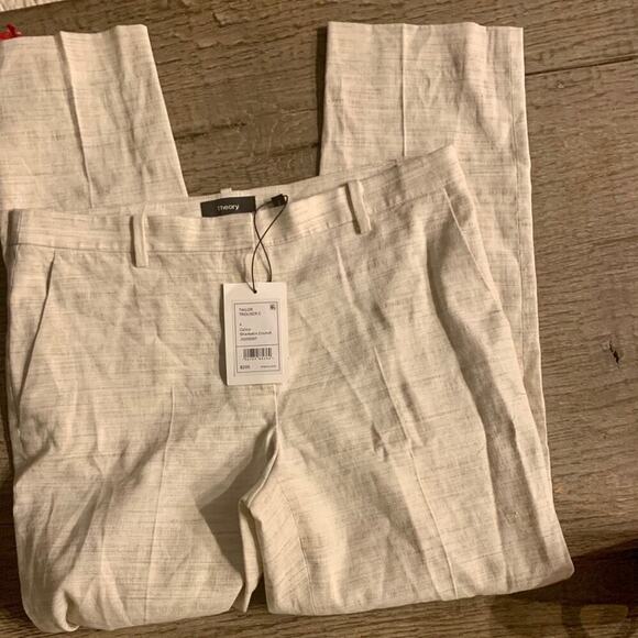 Theory Tailor Trousers in Sharkskin Crunch. - Picture 8 of 10